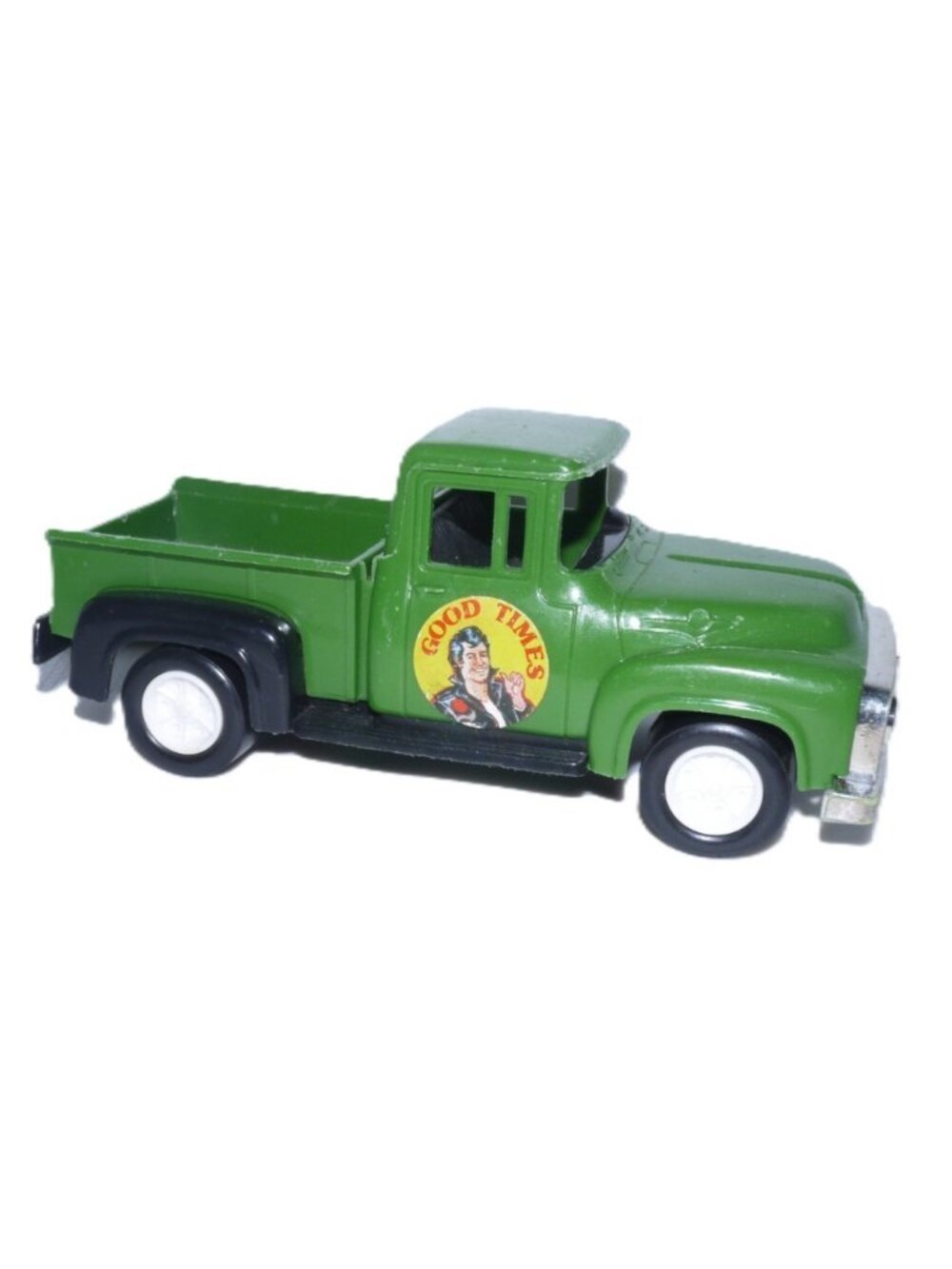 Vintage Strombecker Good Times 6.5" long green plastic 1956 Ford pickup truck